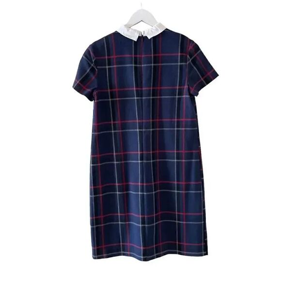 Mohito Multicolor Tunic Short Sleeves Plaid Scholar Collegiate Preppy Soft Zippe - Picture 6 of 12